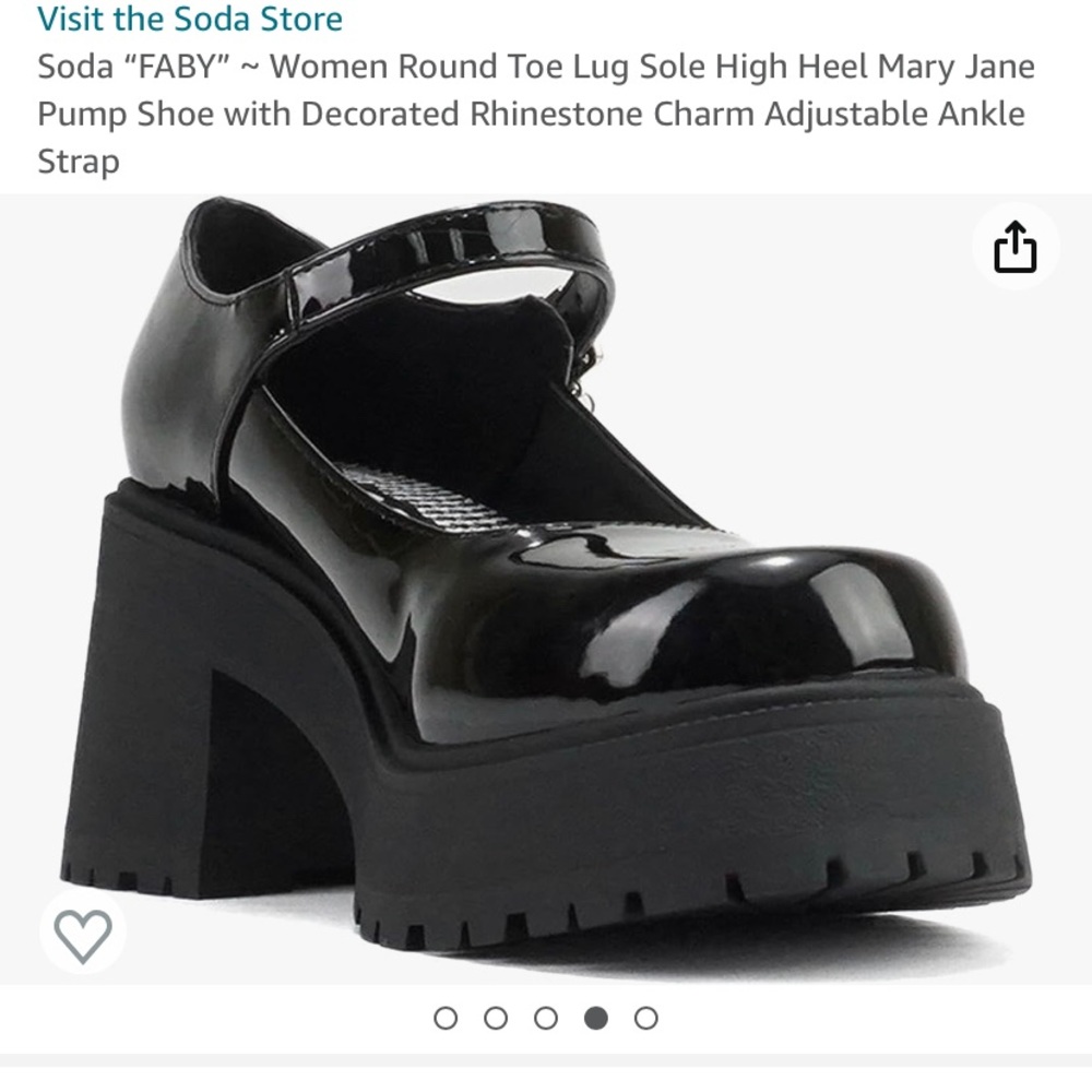 Soda, Mary Jane Patent leather lugs.